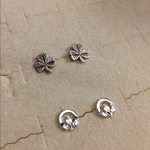 🍀 Sterling Silver Irish Earring Set - Picture 2 of 3